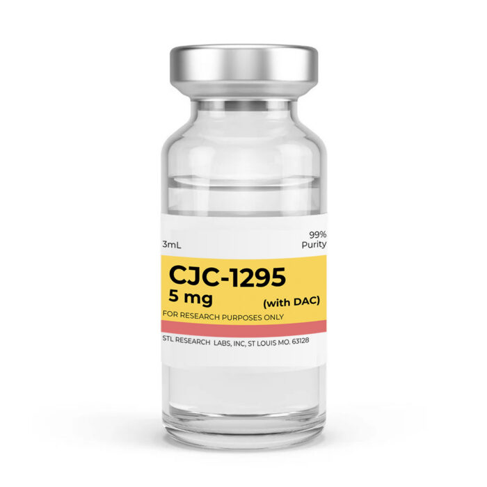 CJC-1295 5 mg with DAC research peptide vial from STL Research Labs
