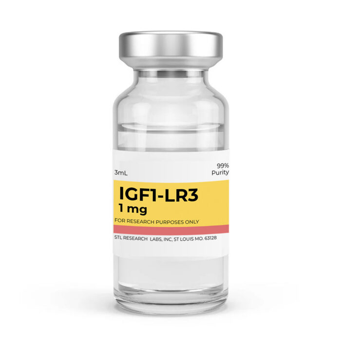 IGF1-LR3 1 mg research peptide vial from STL Research Labs