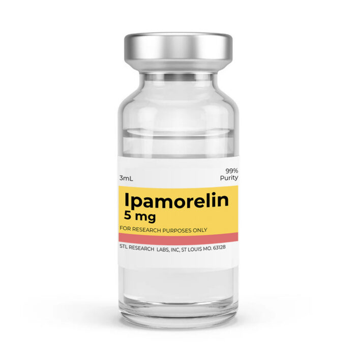 Ipamorelin 5 mg research peptide vial from STL Research Labs
